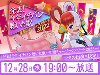 「発表！今年イチバン聴いた歌～年間ミュージックアワード2022～」出演告知画像。