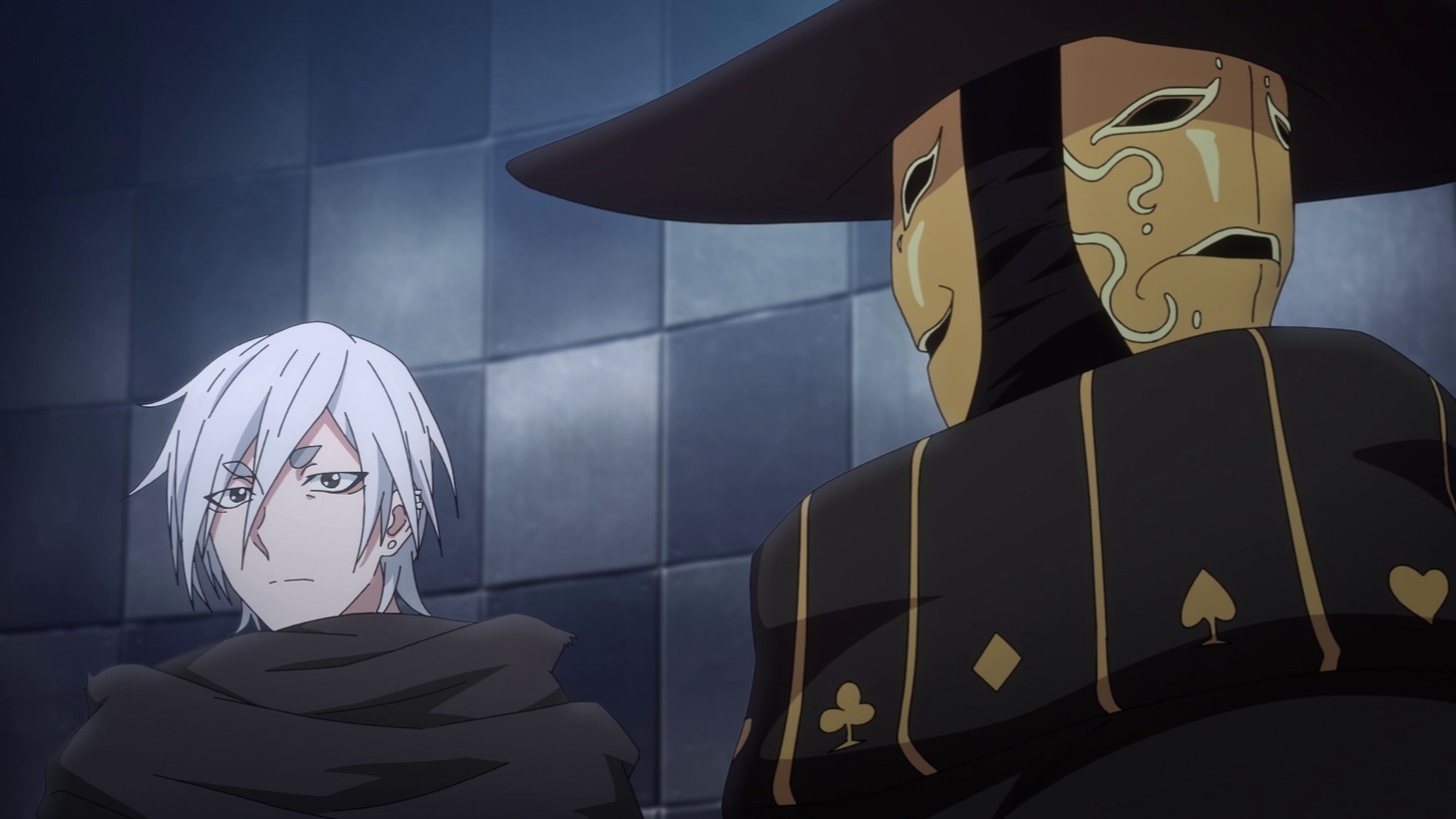 アニメ「最後の召喚師 -The Last Summoner-」より、柩演じるナイトメア（右）。