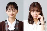 左から清水くるみ演じる堀江真奈、山谷花純演じる高遠妃乃。