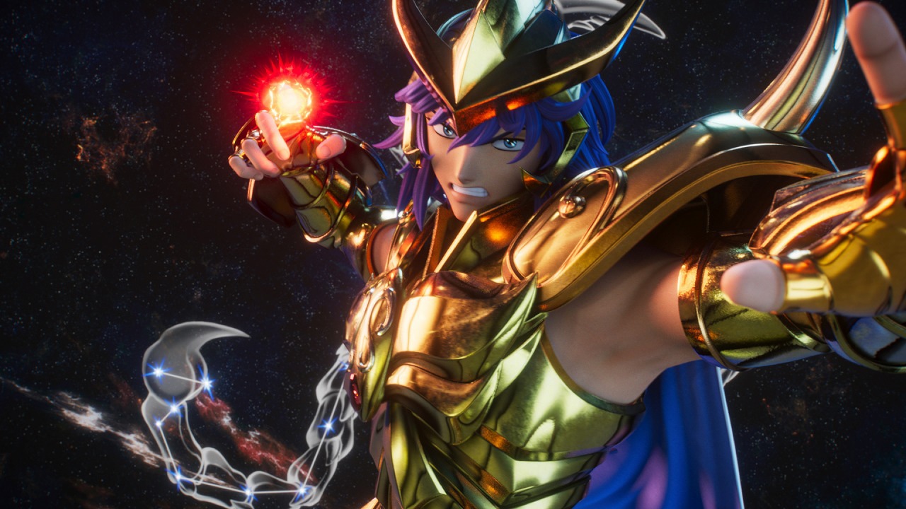 「聖闘士星矢：Knights of the Zodiac バトル・サンクチュアリ」より、蠍座のミロの場面カット。