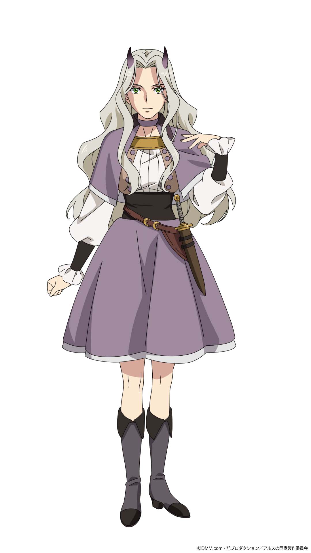 トオカ（CV：青耶木まゆ）
「何よりも白いトオカ」の二つ名を持つ白髪のツノビト。「雷のジイロ」の二つ名時代のジイロと契約していたカンナギでもあった。