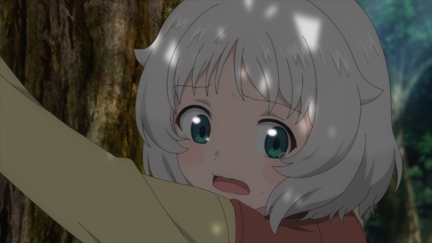 TVアニメ「老後に備えて異世界で8万枚の金貨を貯めます」第1話の場面カット。