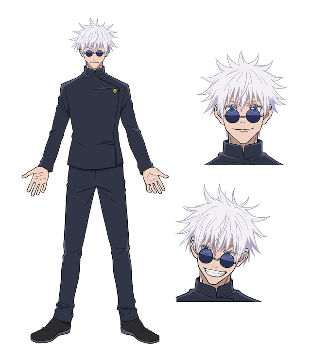 五条悟のキャラクター設定画。