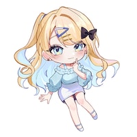 白河月愛のミニキャライラスト。