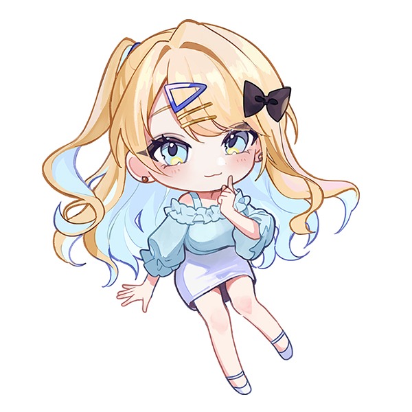 白河月愛のミニキャライラスト。 (c)長岡マキ子・ magako/KADOKAWA/ キミゼロ製作委員会