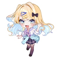 白河月愛のミニキャライラスト。