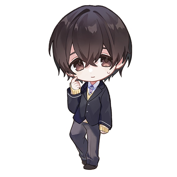 加島龍斗のミニキャライラスト。 (c)長岡マキ子・ magako/KADOKAWA/ キミゼロ製作委員会