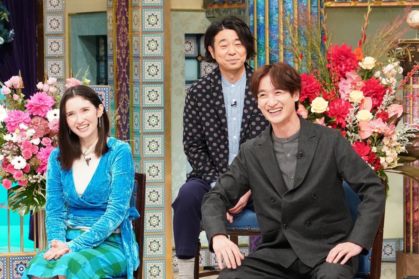 左から市川紗椰、有野晋哉（よゐこ）、宮田俊哉（Kis-My-Ft2）。 (c)日本テレビ