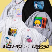 TVアニメ「チェンソーマン」とマンガート ビームスのコラボアイテム。