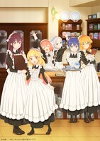 TVアニメ「私の百合はお仕事です！」とワンダーパーラーカフェのコラボビジュアル。 (c)未幡・一迅社／私の百合は製作委員会です！