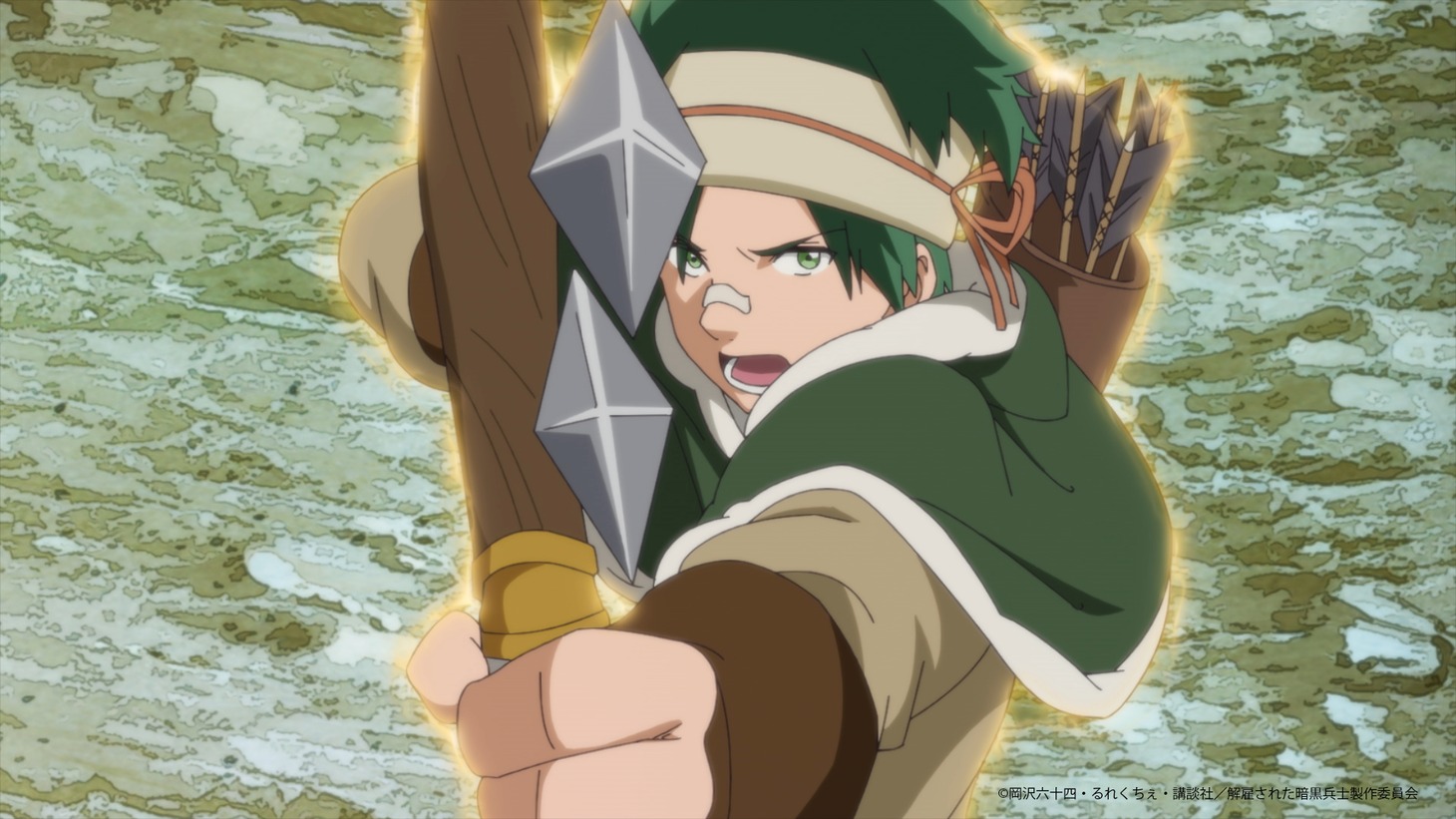 TVアニメ「解雇された暗黒兵士（30代）のスローなセカンドライフ」第2弾PVより。(c)岡沢六十四・るれくちぇ・講談社／解雇された暗黒兵士製作委員会　