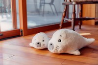 左からゴマちゃんハーフサイズ、ゴマちゃんフルサイズ。