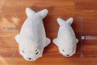 左からゴマちゃんフルサイズ、ゴマちゃんハーフサイズ。