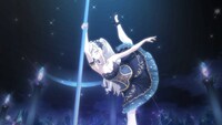 アニメ「ポールプリンセス!!」御子白ユカリのポールダンスショームービーより。