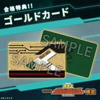 合格者特典の「ゴールドカード」。