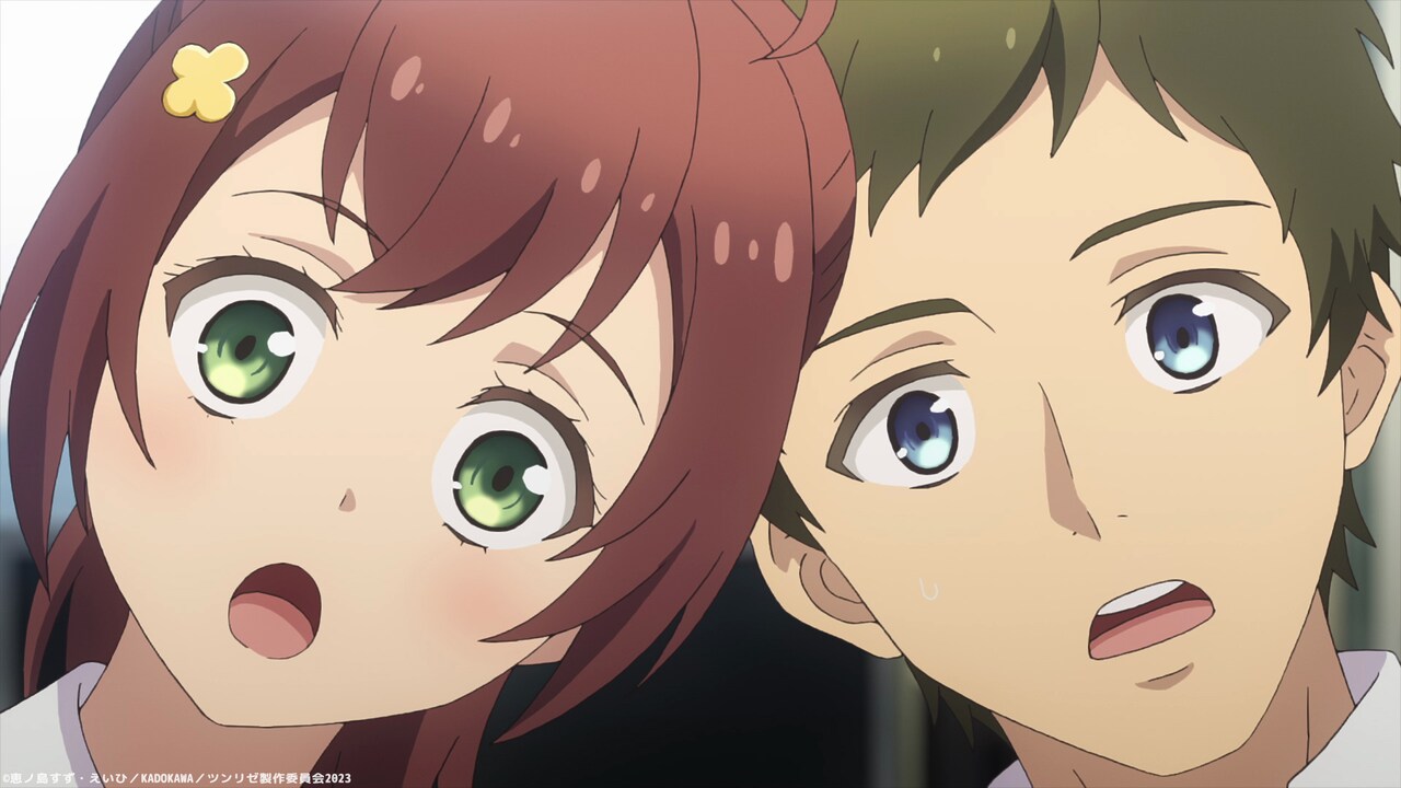 TVアニメ「ツンデレ悪役令嬢リーゼロッテと実況の遠藤くんと解説の小林さん」より、第1話「ツンデレと王子と天の声」場面カット。