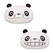 パパンダのフェイス型クッション2種。