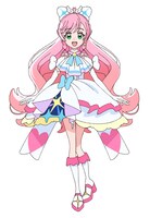 キュアプリズム（CV：加隈亜衣）。名乗りは「ふわりひろがる優しい光！キュアプリズム！」。