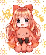 雀葵蘭のお祝いイラスト。