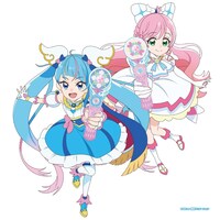 「変身スカイミラージュ」を使うプリキュア。