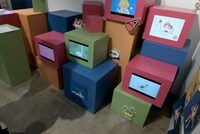 「あらゐけいいちの空想と妄想と想像と創造展」の様子。