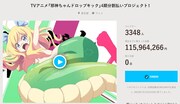 「TVアニメ『邪神ちゃんドロップキック』4期分割払いプロジェクト！」トップ画面