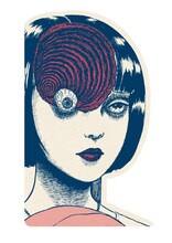 「伊藤潤二＆新生ホラーコミックスフェア」でもらえるしおりの1種。 (c)伊藤潤二／小学館