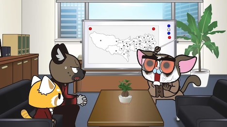 アニメ「アグレッシブ烈子」シーズン5の場面カット。