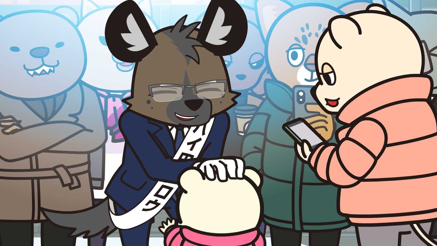 アニメ「アグレッシブ烈子」シーズン5の場面カット。
