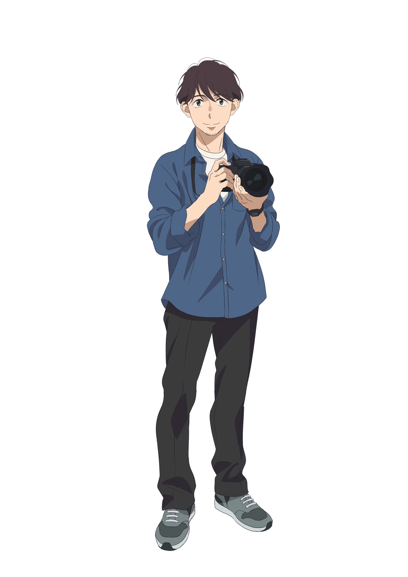 眞賀孝哉（CV：小西克幸）。フリーのフォトグラファー。かつてはフォトジャーナリストとして一定の評価を得ていたが、現在はプロとして致命的な弱点を抱え、スランプに陥っている。ふとしたきっかけで訪れたスーパーGTの取材でF4レーサー・浅雛悠の走りを見て、久しく忘れていた胸の高鳴りを思い出し、悠のために行動しようと決意する。 (c)KADOKAWA・TROYCA／オーバーテイク！製作委員会
