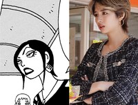 実写映画「ちひろさん」場面写真と原作の組み画像。