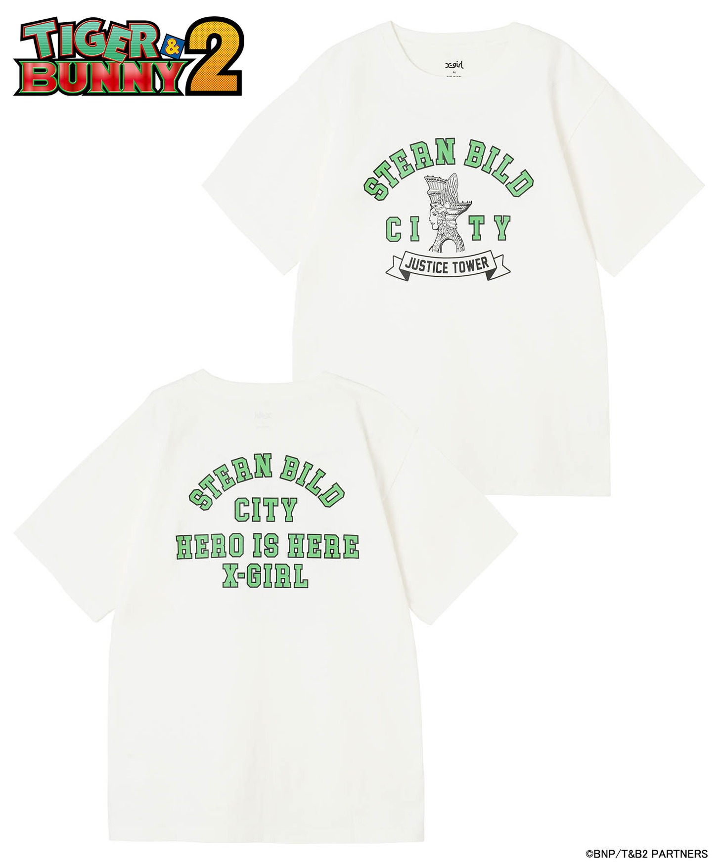 「X-girl × TIGER & BUNNY 2 STERN BILD S/S TEE」