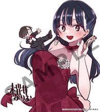 「TVアニメ『僕の心のヤバイやつ』先行上映イベント ～僕らは初めて集まった～」特典の複製ミニイラスト色紙。