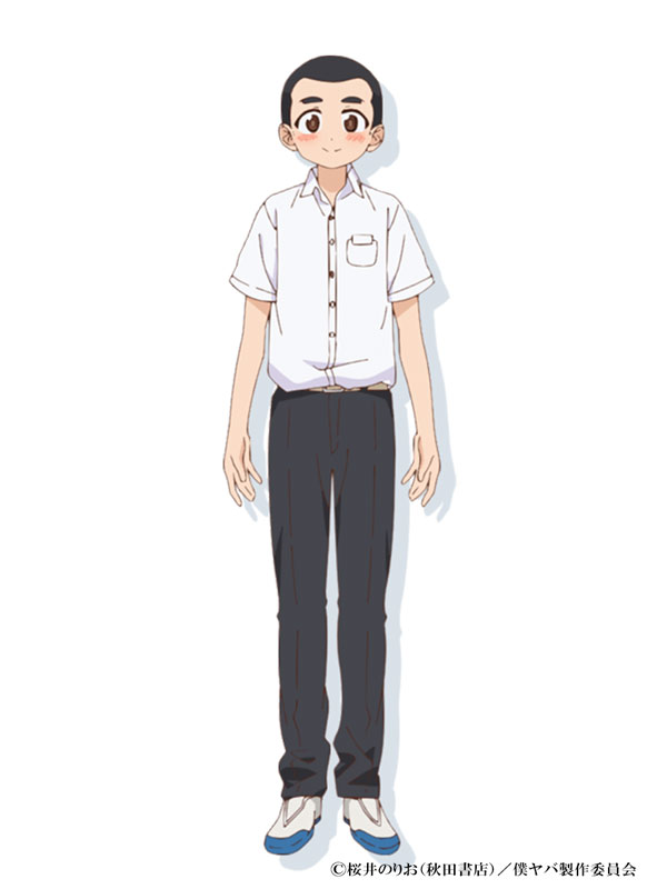 神崎健太（CV：佐藤元）。坊主頭で一見まじめそうな見た目だが、誰よりも変態な発言が多い、やや癖のある男子。クラスメイトの原さんに好意を持っている。野球部に所属している。(c)桜井のりお（秋田書店）／僕ヤバ製作委員会