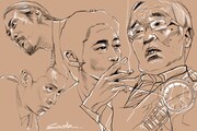 井上三太による、映画「Sin Clock」の描き下ろしイラスト。