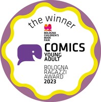 「ボローニャ・ラガッツィ賞 コミックス・ヤングアダルト部門 2023年」ロゴ