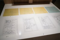 今敏監督による劇場アニメ「千年女優」の展示。