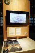 新海誠監督による短編アニメーション映画「ほしのこえ」の展示。