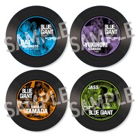 レコード風コースターのラインナップ。