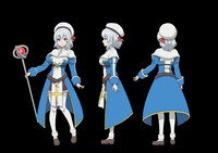 ソフィのキャラクタービジュアル。 (c)2023 このえ・田口ケンジ/小学館/「異世界 ワンターンキル姉さん」製作委員会