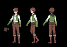 朝陽のキャラクタービジュアル。 (c)2023 このえ・田口ケンジ/小学館/「異世界 ワンターンキル姉さん」製作委員会