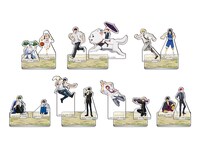 ミニゲーム「全員集合！缶蹴り大会」でもらえるA賞の「タアクリルスタンド 2個セット」全7種。