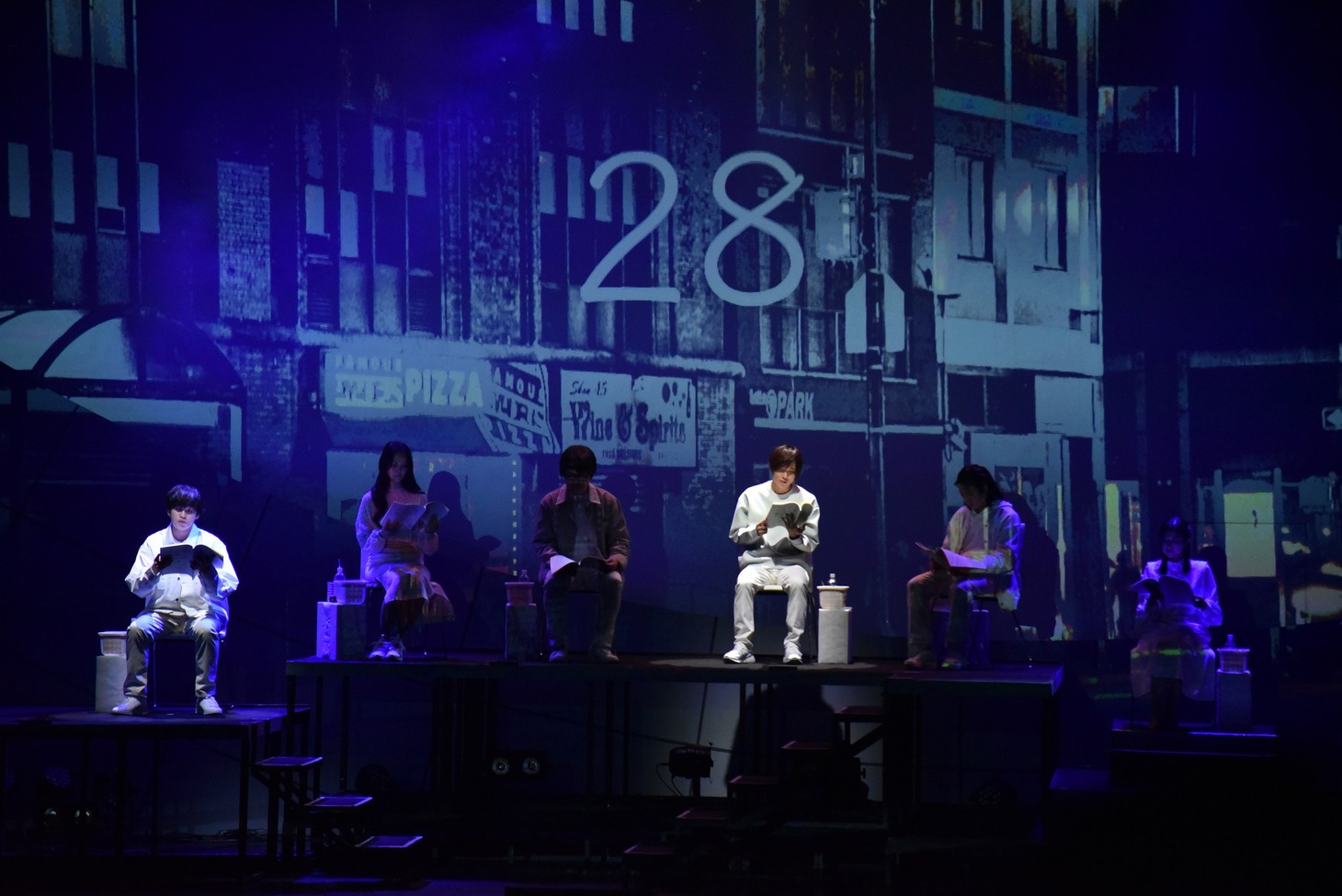 「-音読Stage- Story of Songs Track1 ORANGE RANGE」初日公演の様子。