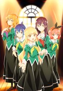 TVアニメ「私の百合はお仕事です！」メインビジュアル（ロゴなし） (c)未幡・一迅社／私の百合は製作委員会です！ (c)未幡・一迅社／私の百合は製作委員会です！