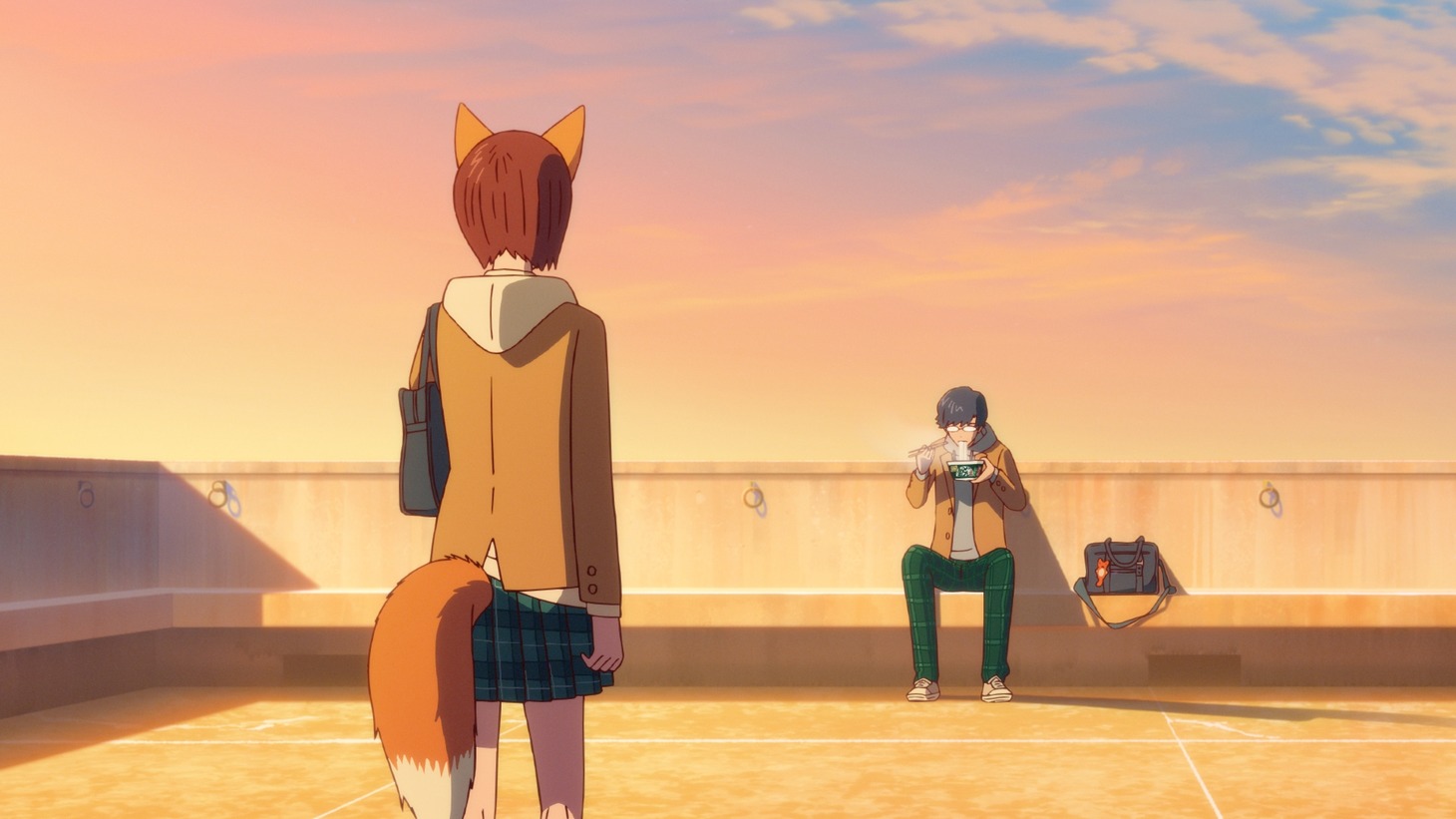 「日清のどん兵衛」の新アニメーションCM「正直すぎる尻尾 篇」より。