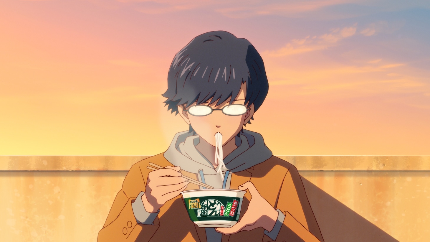 「日清のどん兵衛」の新アニメーションCM「正直すぎる尻尾 篇」より。