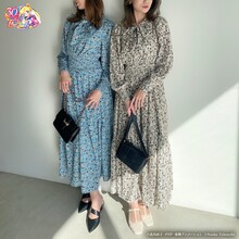 「美少女戦士セーラームーン×dazzlin（ダズリン）クラシカルリボンパターンワンピース」