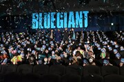 「BLUE GIANT」初日舞台挨拶の様子。