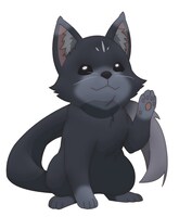 ナイト（CV：東山奈央）。伝説の魔獣であるブラック・フェンリルの子供。「大魔境」で魔物に追い詰められていたところを優夜に助けられ、彼の家族になる。優夜によって“ナイト”と命名される。