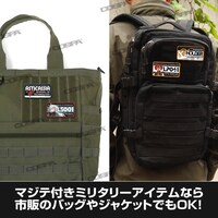 脱着式フルカラーワッペンの使用例。